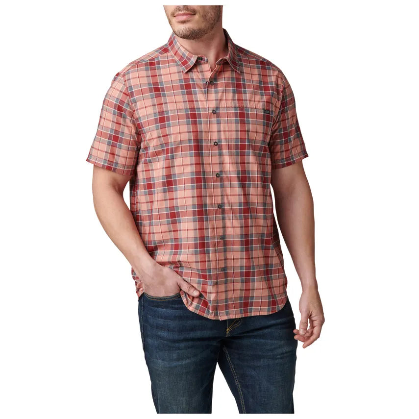 71204 - 5.11 WYATT SHORT SLEEVE PLAID SHIRT