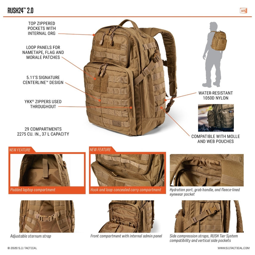 56563 - Rush24 2.0 Backpack 37L
