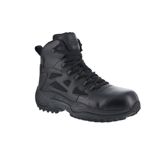 RB8674 - Reebok Men's 6" Stealth Boot with Side Zipper - Black