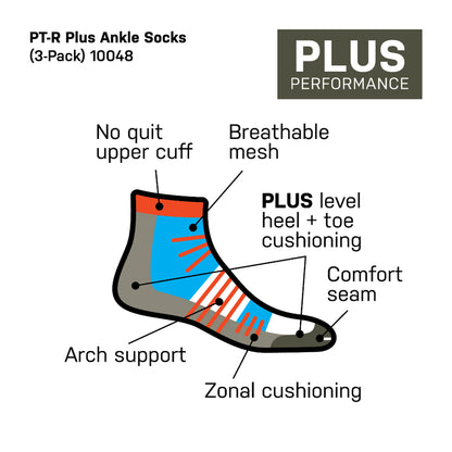 10048 - PT-R PLUS ANKLE SOCK (3-PACK)