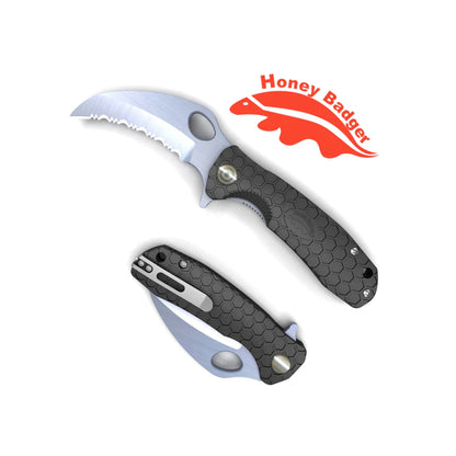 HB1111 - HONEY BADGER CLAW LARGE BLACK SERRATED