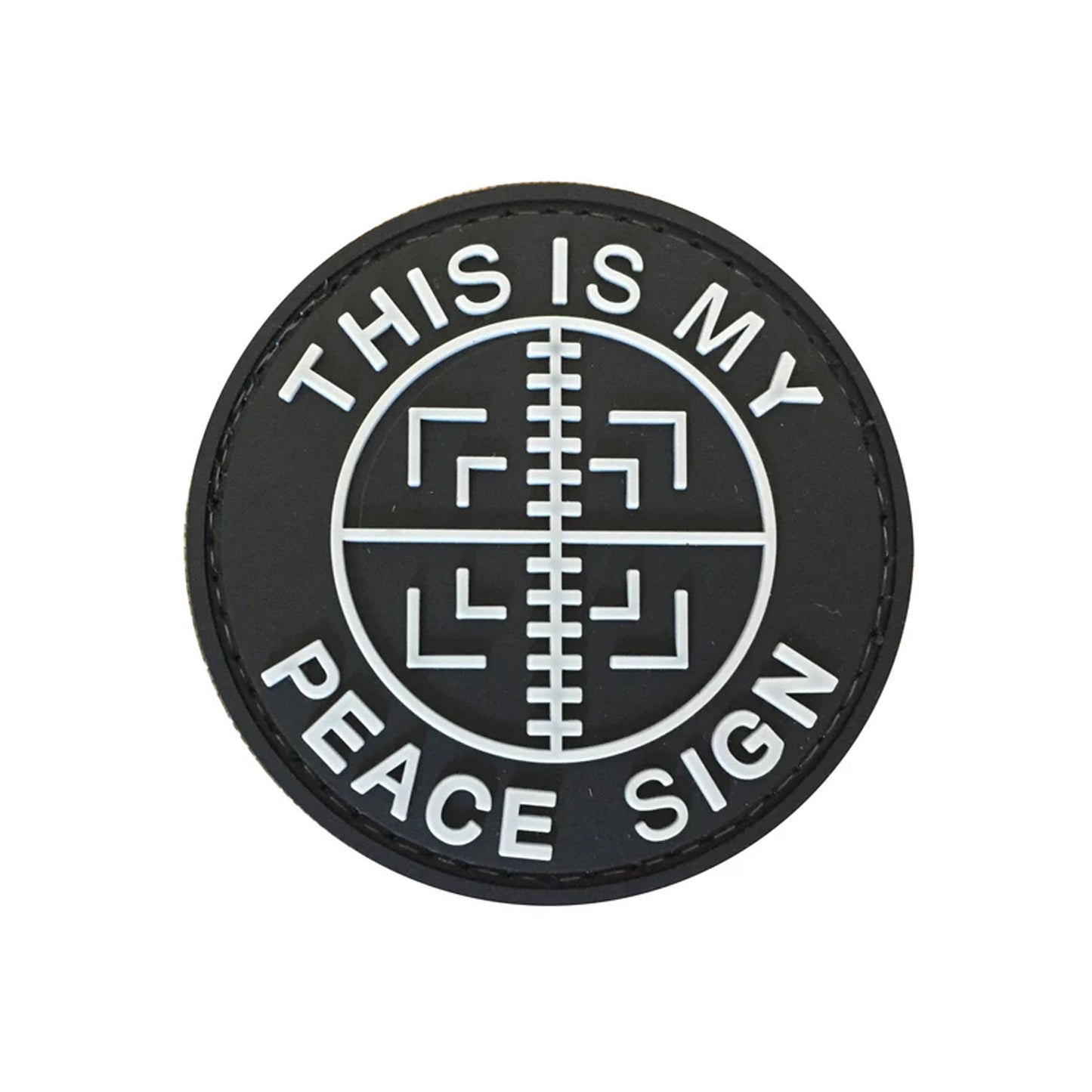 HPB-BK - This is my Peace Sign PVC Patch Black