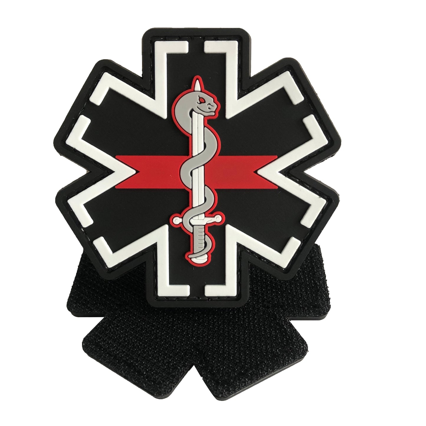 EMT-HT - Medic Paramedic EMS EMT Medical Star of Life PVC Patch with Red Line