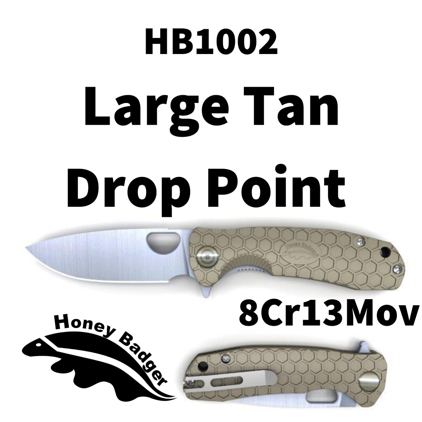 HB1002 - HONEY BADGER FLIPPER LARGE TAN