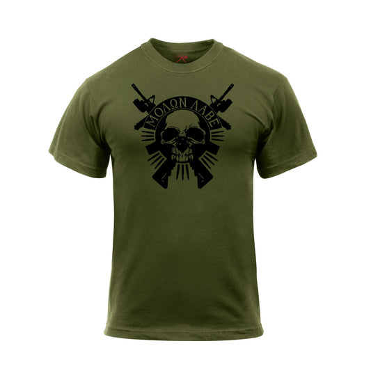 2917 - Molon Labe Skull T-Shirt
