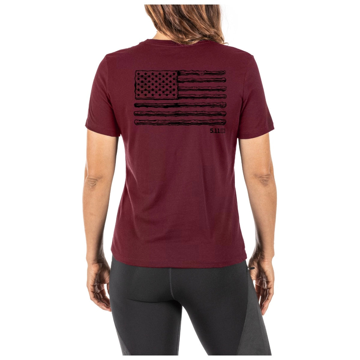 31226ADD - Women Usa Flag Sticks T-Shirt
