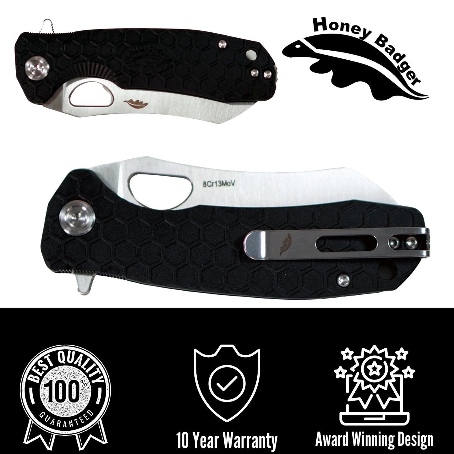 HB1031 - HONEY BADGER WHARNCLEAVER LARGE BLACK