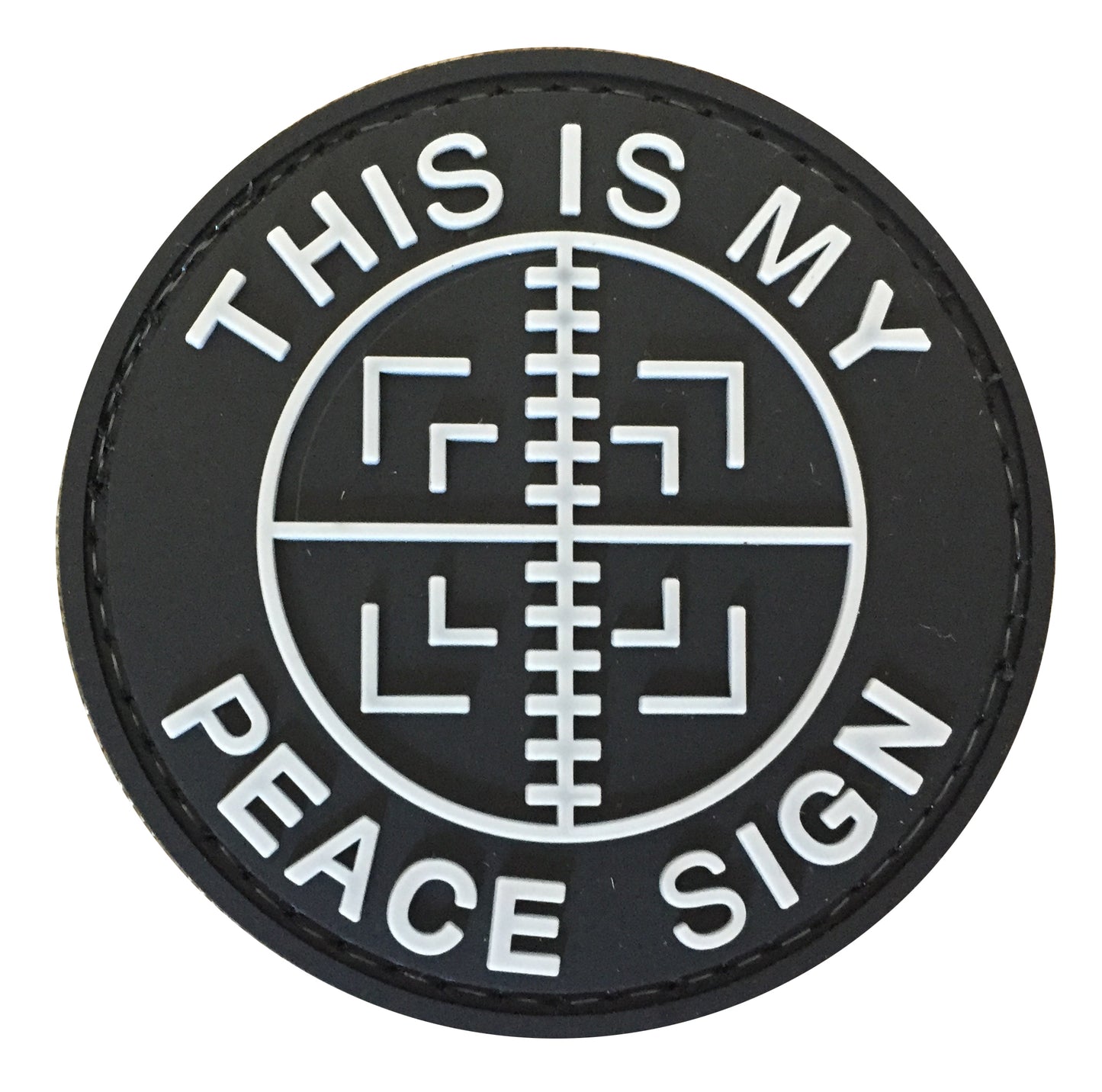 HPB-BK - This is my Peace Sign PVC Patch Black
