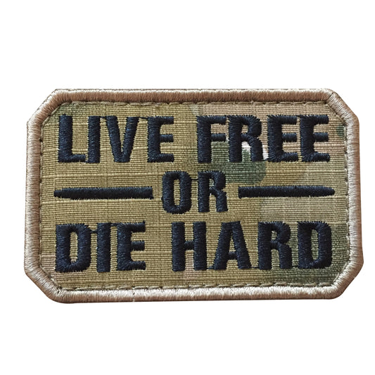 E-LFDH - Embroidery Live Free or Die Hard Patch Camo Fabric