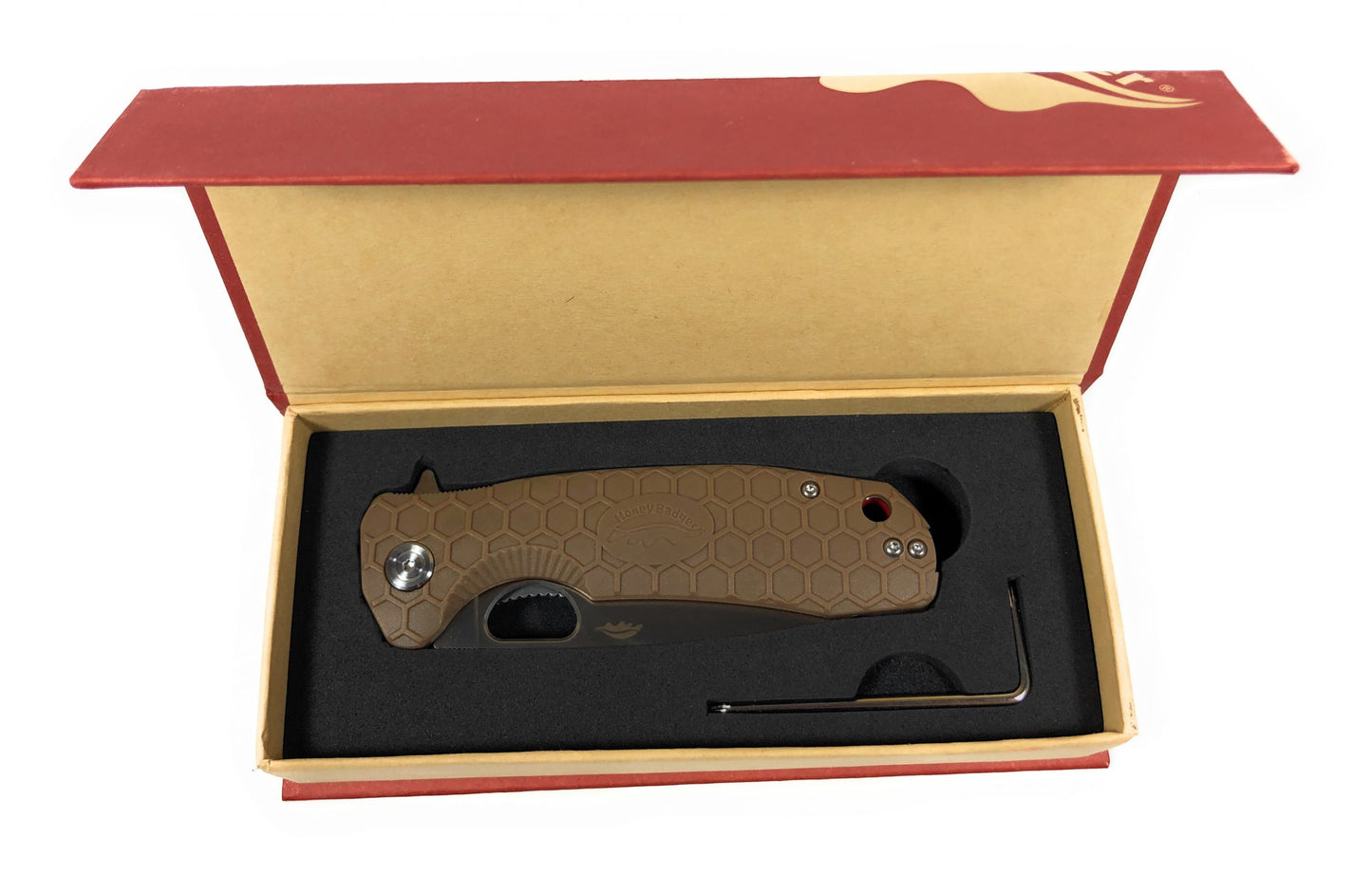 HB1010 - HONEY BADGER FLIPPER D2 LARGE TAN