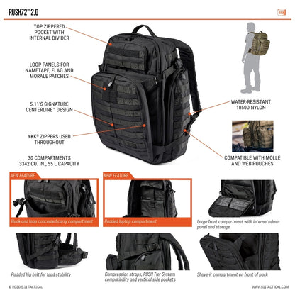 56565 - Rush72 2.0 Backpack 55L