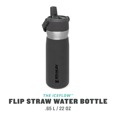Stanley - GO 650ML Flip Straw Water Bottle Charcol